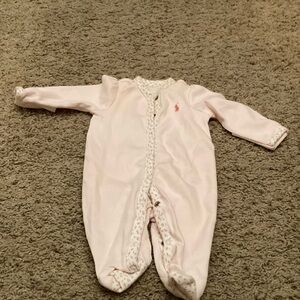 Ralph Lauren newborn one piece, pajamas, Pink Baby